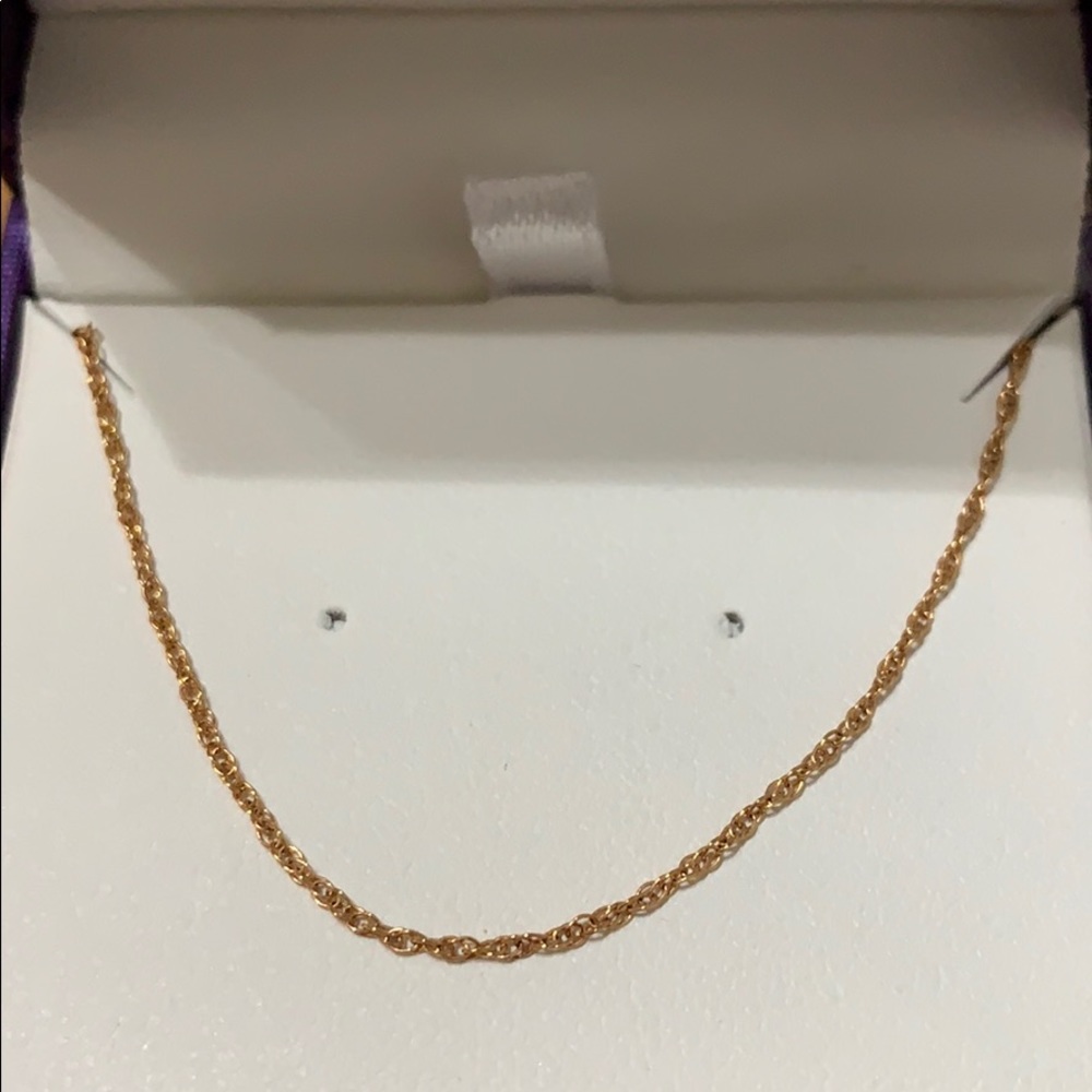 (NWOT) Rose gold plated sterling silver chain